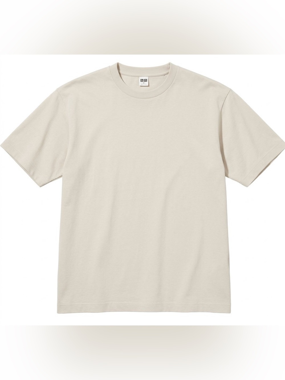 UNIQLO Unisex T-Shirt in Beige Tan - Large Mens Womens